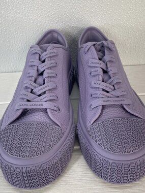 Marc Jacobs Womens Size 8 The Leather Sneaker Lilac Low Top Lace Up